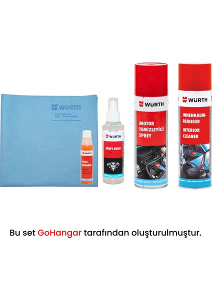 5'li Oto Bakım Temizlik Seti – Bez + Koku (3 Farklı Seçenek Mevcut) + Temizleyici – Erkek Arkadaşa Hediye - Arabasını Seven Erkeklere - Hediye Seti