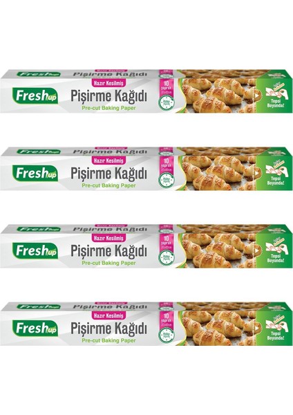 Kesilmiş Pişirme Kağıdı 37 cm x 42 cm 10 Yaprak x 4 Paket