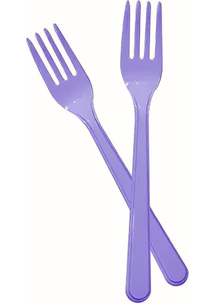 Lila Plastik Çatal