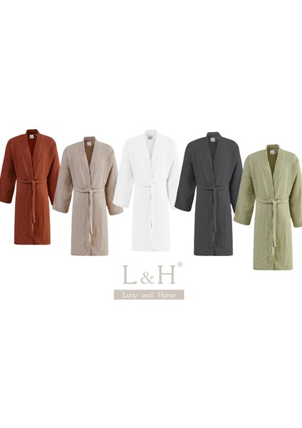 Unisex , 4 Kat Müslin Sabahlık / Bornoz /kimono fırsatları