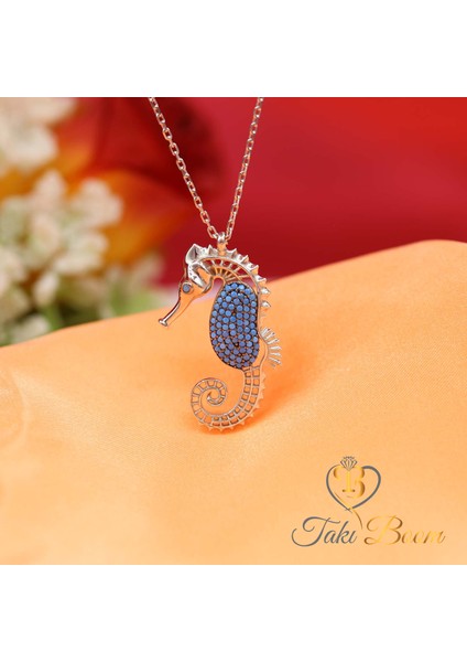 Deniz Atı Gümüş Kolye