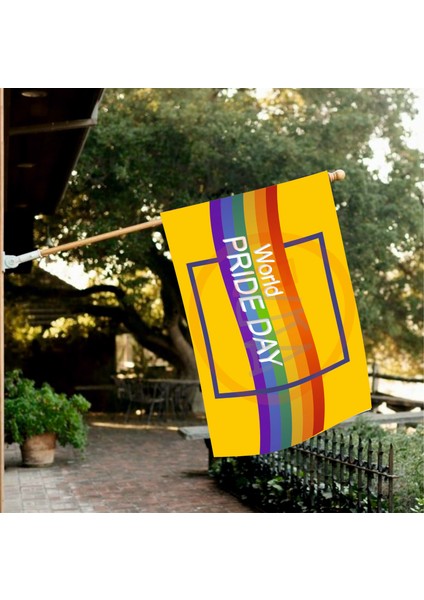 Lgbtq World Pride Day Bayrağı Raşel 100X150