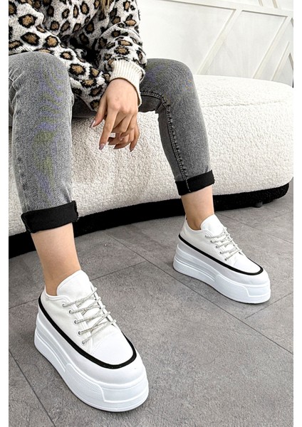 Frm 021 Taş Bağcıklı Yüksek Tabanlı Spor Ayakkabı fiyatları