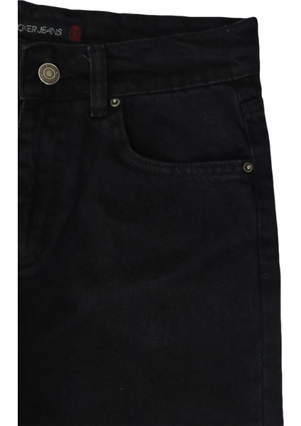 Fistan Store Kadın Füme Yüksek Bel Rahat Kesim Boru Paça Boyfriend Jean Pantolon