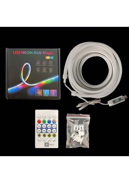 Rgb Neon LED 3 Metre, Rgb Led, Sese Duyarlı LED