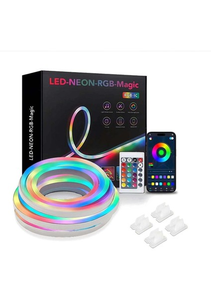 Rgb Neon LED 3 Metre, Rgb Led, Sese Duyarlı LED