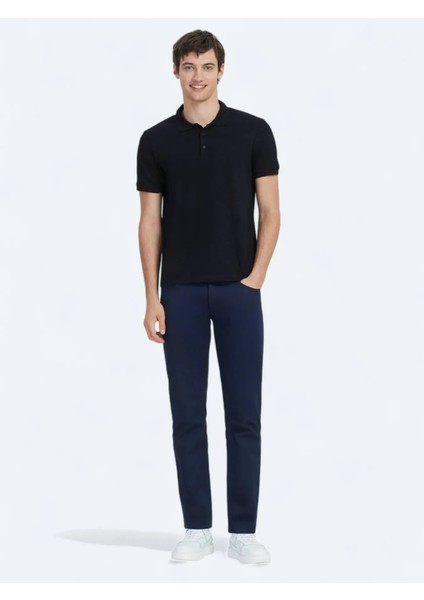 Lacivert Düz Polo Yaka %100 Pamuk T-Shirt fiyatları