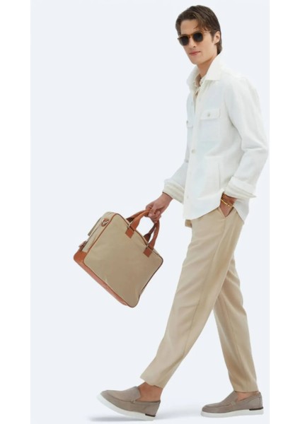 Bej Regular Fit Dokuma Pamuk Karışımlı Overshırt modelleri