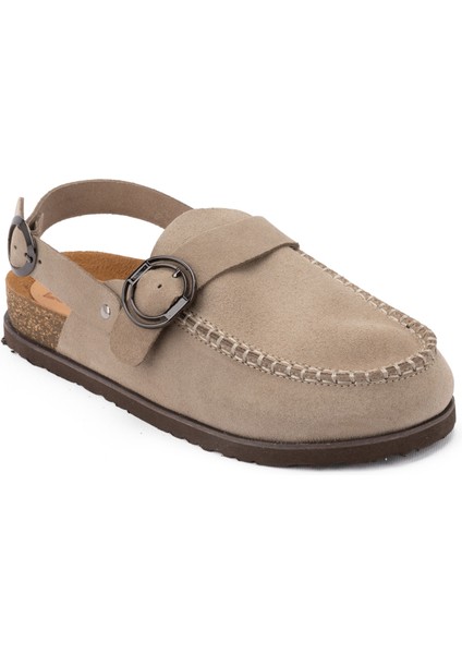 Kadın Süet Deri 4,5cm Topuklu Rahat Kalıp Günlük Sandalet fiyatları