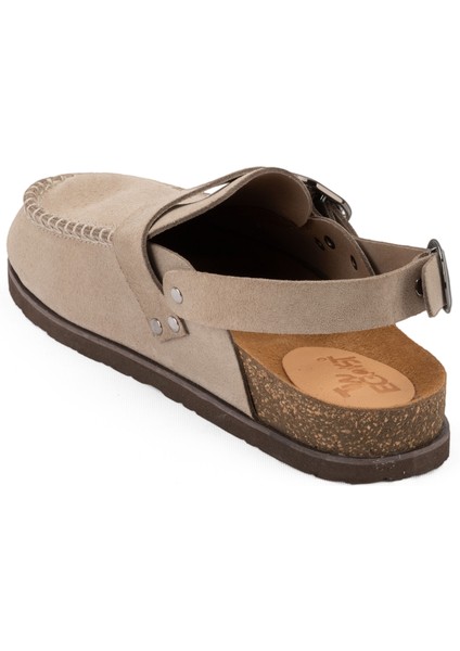 Kadın Süet Deri 4,5cm Topuklu Rahat Kalıp Günlük Sandalet modelleri