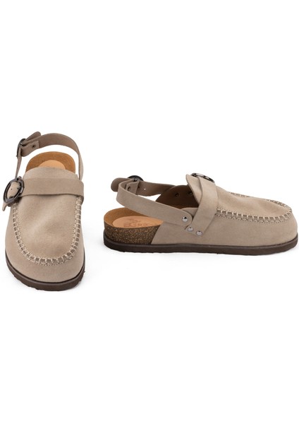 Kadın Süet Deri 4,5cm Topuklu Rahat Kalıp Günlük Sandalet indirimleri