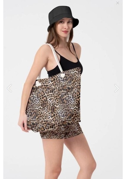 Miami Beach Büyük Boy Içi Astarlı Fermuuarlı Plaj Çantası 5092 fiyatları