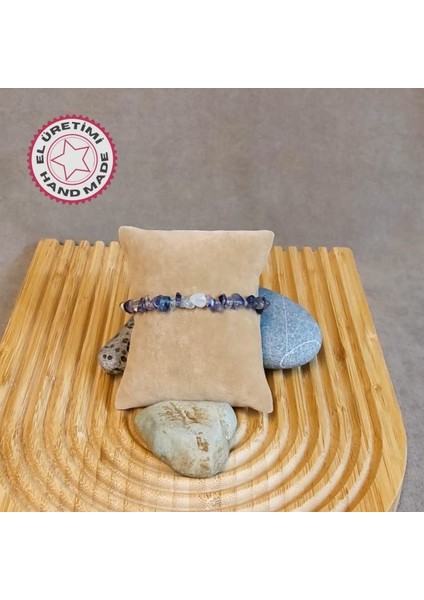 8659 El Yapımı Florit Taşı Doğal Taş Kadın Bileklik