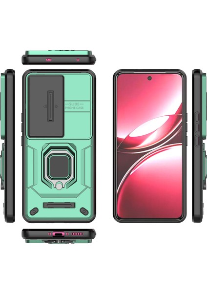 Vivo V50 5g Kayar Kamera Kapağı ile Telefon Kılıfı, Döndürülmüş Halka Ayaklı Askeri Sınıf Darbeye Dayanıklı Koruyucu Kılıf Vivo V50 5g (Yurt Dışından) fiyatları