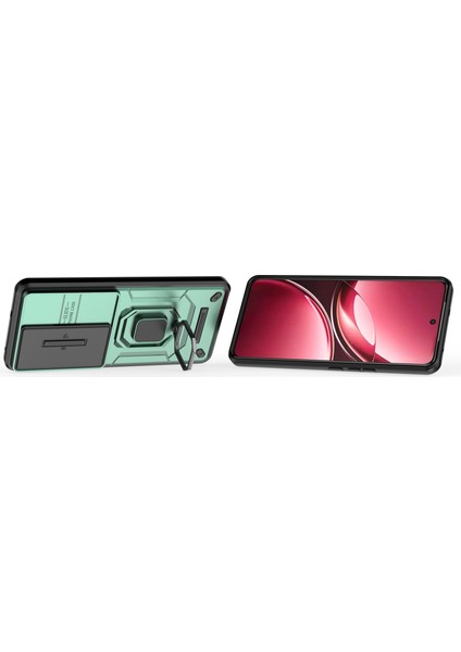 Vivo V50 5g Kayar Kamera Kapağı ile Telefon Kılıfı, Döndürülmüş Halka Ayaklı Askeri Sınıf Darbeye Dayanıklı Koruyucu Kılıf Vivo V50 5g (Yurt Dışından) modelleri