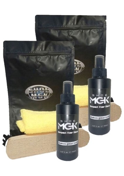 Mgk Shoe Cleaner 150 ml 2 Tane Ayakkabı Temizleme Sprey Form ile Birlikte Bez ile Fırça