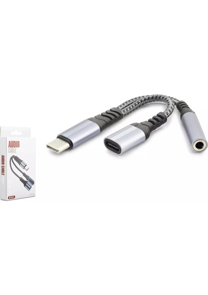 GJ-014 Type-C To Type-C + 3.5mm F Kablo Audıo