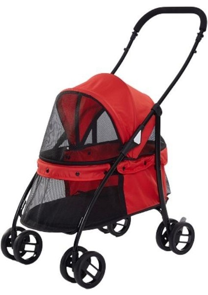 Evcil Hayvan Arabası Kırmızı 67X47X98 cm Max 15 kg