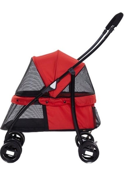 Evcil Hayvan Arabası Kırmızı 67X47X98 cm Max 15 kg