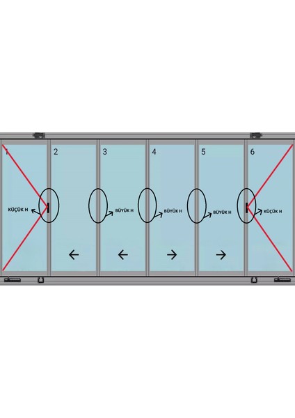 Alüminyum Cam Balkon Büyük H ve Fitili 10MM (200-220CM-1 Adet) Istenilen Ölçüye Göre Kesilir fiyatları