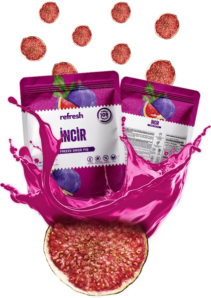Freeze Dried Incir - Dondurularak Kurutulmuş Meyve - Freeze Dry Meyve Kurusu 30gr