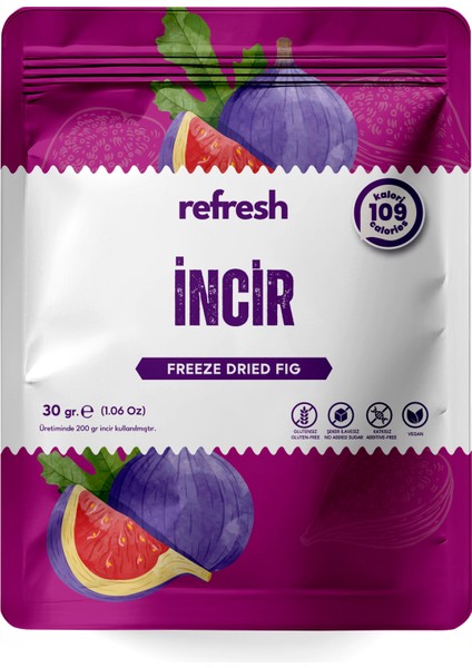 Freeze Dried Incir - Dondurularak Kurutulmuş Meyve - Freeze Dry Meyve Kurusu 30gr