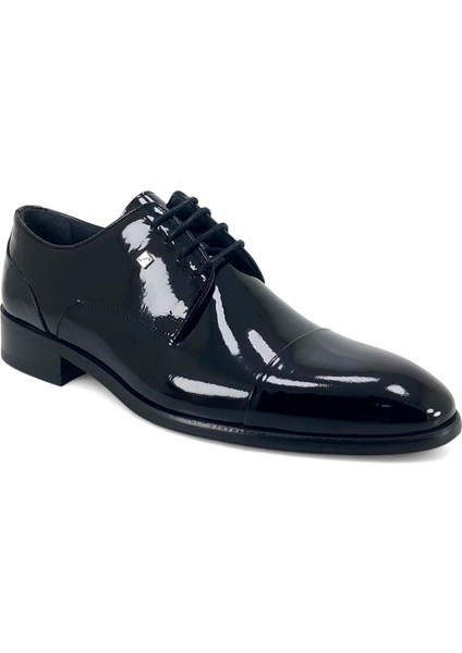 3156 25YA Erkek Klasik Ayakkabı Siyah Rugan