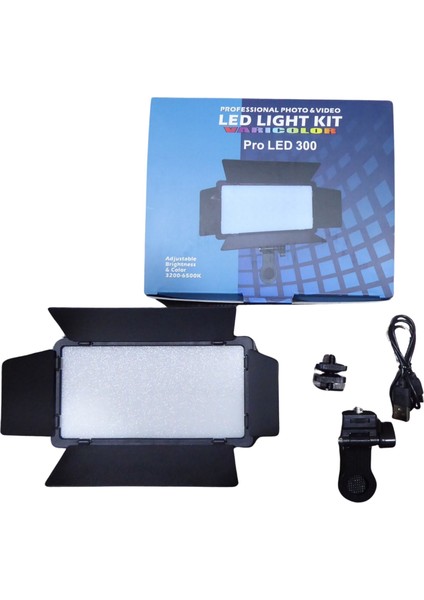 LED 300 Bicolor Kamera Üstü LED Işık Dahili Bataryalı fırsatları