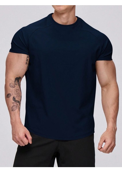 Erkek Spor Tişört Running Sports Gym Reglan Oval Kesim Penye T-Shirt Ovalt-Shirt fiyatları