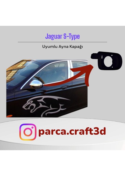 Jaguar S-Type Uyumlu Ayna Kapağı (Sağ/sol)