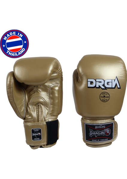 Drgn-G3 Hakiki Deri Boks Eldiveni Gold Muay Thai Eldiveni