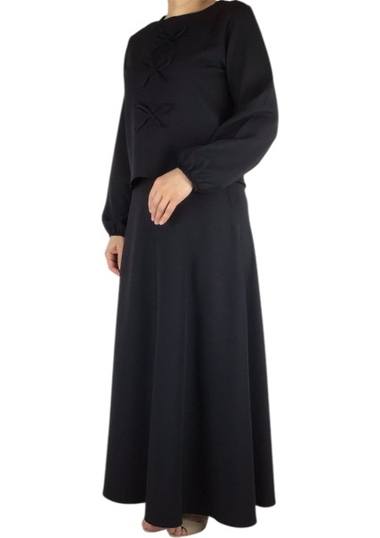 Kadın Spor Önden Kurdela Modelli Kolağzı Lastikli Etek Yandan Fermuarlı Etek Mevlana Model Ikili Takım modelleri