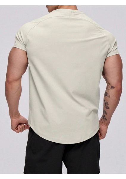 Erkek Spor Tişört Running Sports Gym Reglan Oval Kesim Penye T-Shirt Ovalt-Shirt fiyatları