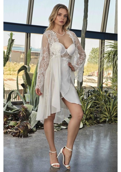 5389 Saten Gecelik Sabahlık