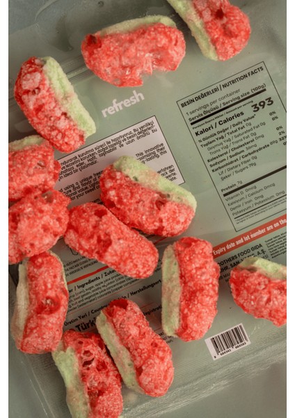 Refresh Pops Freeze Dried Karpuz Candy - Dondurularak Kurutulmuş Karpuz Kıtır Şeker - 30 gr
