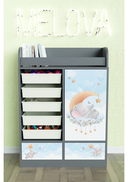 Minik Rüyacı Design "melova" 5 Sepetli 2 Çekmeceli Çok Amaçlı Oyuncak Dolabı fiyatları