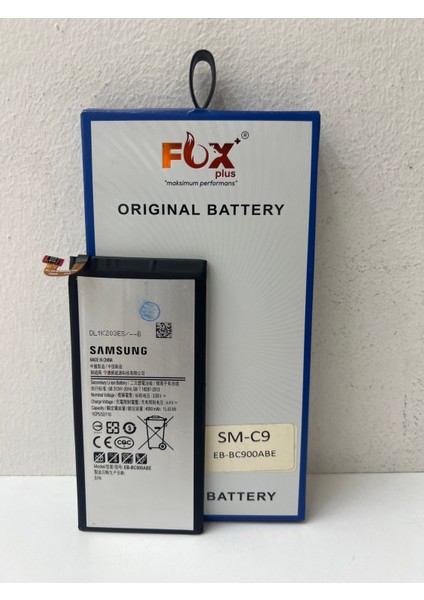 Fox+ Plus Samsung Galaxy C9 Batarya güçlendirilmiş