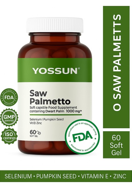 Saw Palmetto Cüce Palmiye İçeren Softjel Takviye Edici Gıda