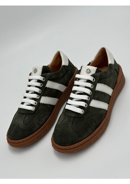 Kadın Yeşil Süet - Beyaz Sneakers & Spor Ayakkabı