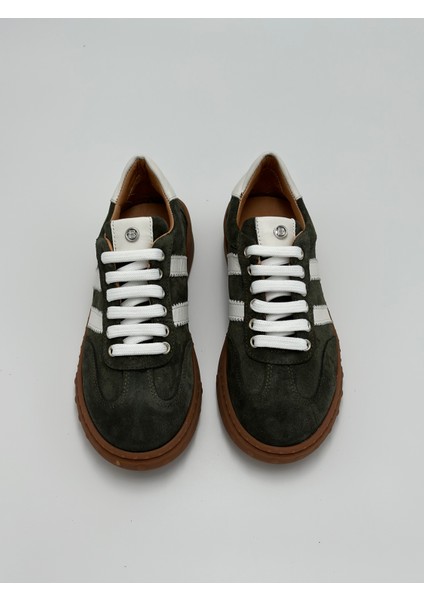Kadın Yeşil Süet - Beyaz Sneakers & Spor Ayakkabı