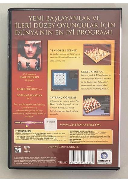 Chessmaster Grandmaster Edition DVD (Orjnal Dönem Baskı Dvd)