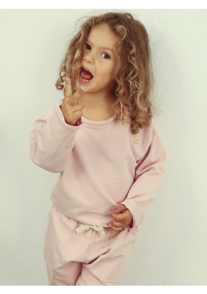 Çocuk Omuz Düğme Detaylı Eşofman Takımı fiyatları