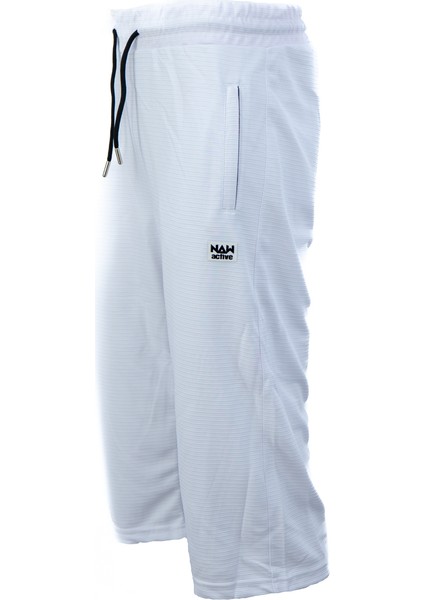 Erkek Kapri Beli Lastikli ve Bağcıklı Çift Cepli Otoban Kumaş Çizgili Dokulu Rahat Kesim