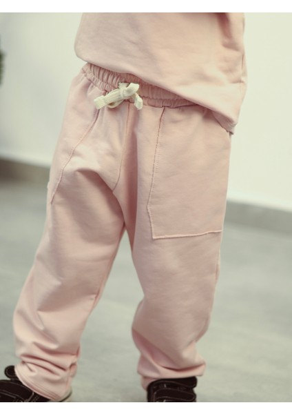 Çocuk Omuz Düğme Detaylı Eşofman Takımı modelleri