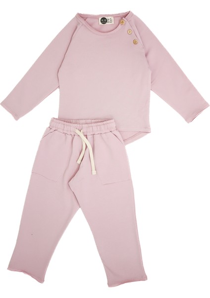 Çocuk Omuz Düğme Detaylı Eşofman Takımı fırsatları