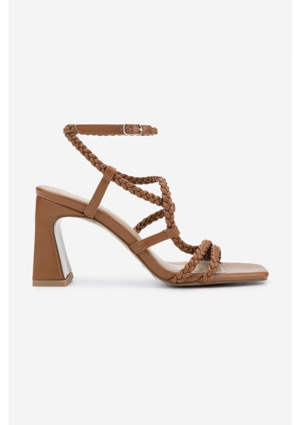 Kadın Vegan Taba Topuklu Ayakkabı 1073 620 Bn Ayk Y25 Taba