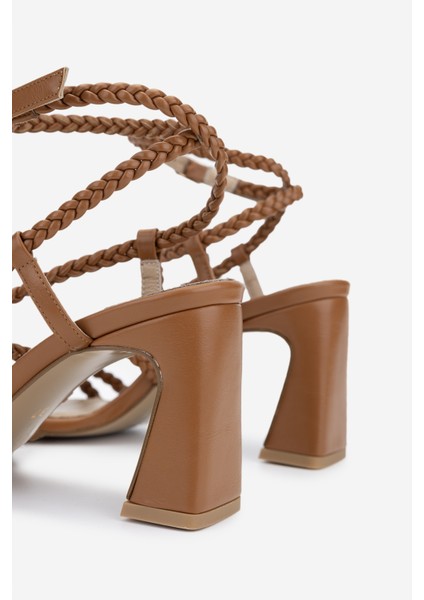 Kadın Vegan Taba Topuklu Ayakkabı 1073 620 Bn Ayk Y25 Taba fırsatları