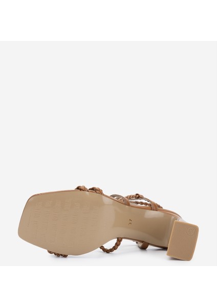 Kadın Vegan Taba Topuklu Ayakkabı 1073 620 Bn Ayk Y25 Taba indirimleri