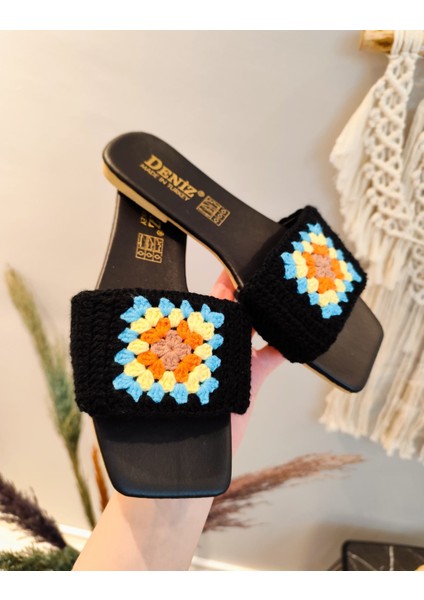 El Yapımı Motifli Terlik