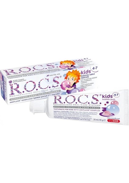 Kids Diş Macunu 35 ml 4-7 Yaş Sakız